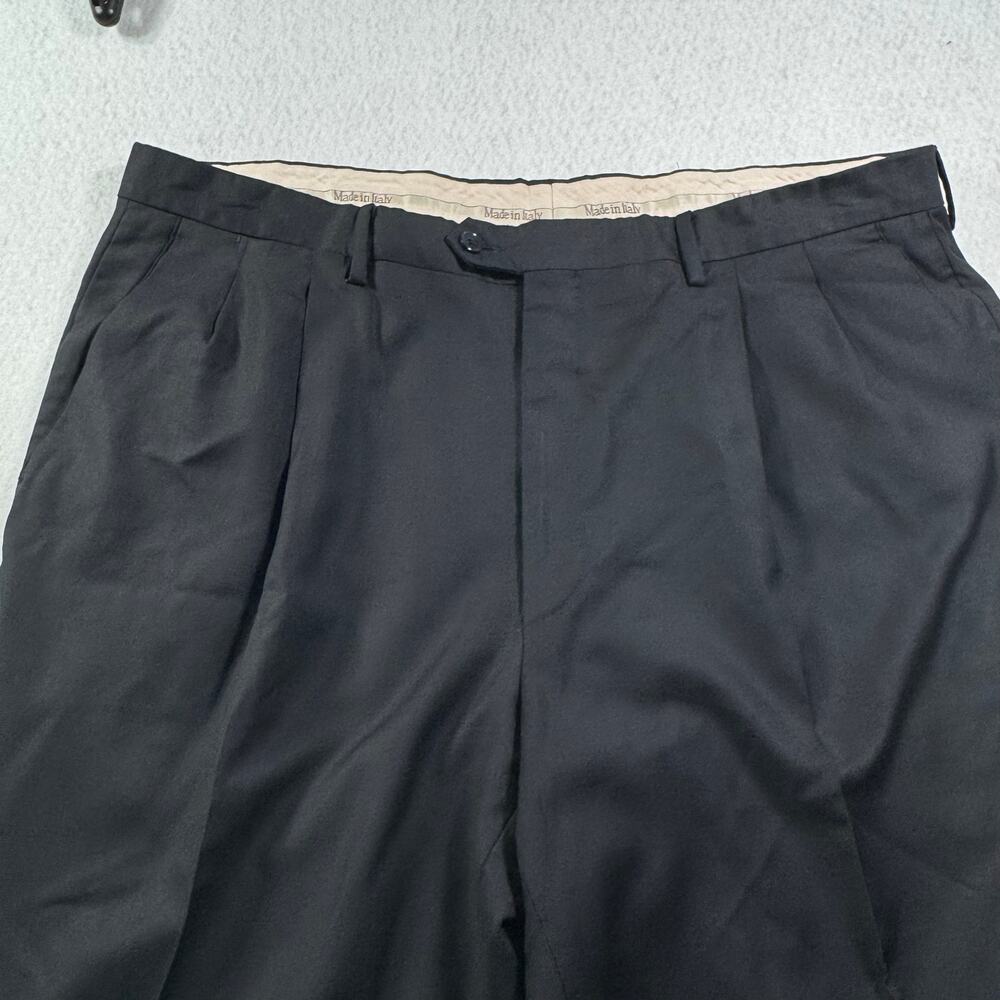 Kirkland Signature Black Wool Pants 38X30 Dress Pants Classic Made In Italy MENs